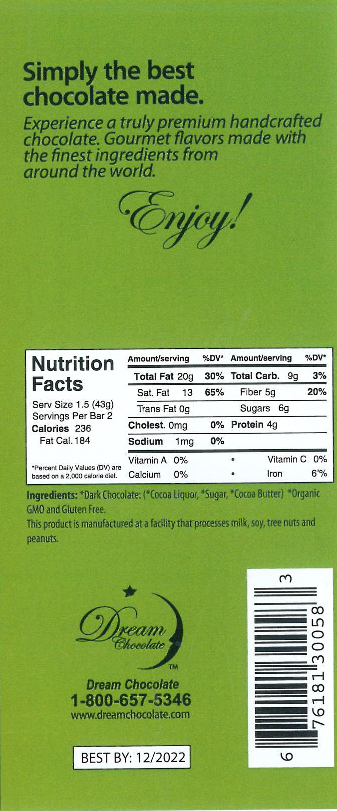 Extreme Dark Chocolate Nutrition Details